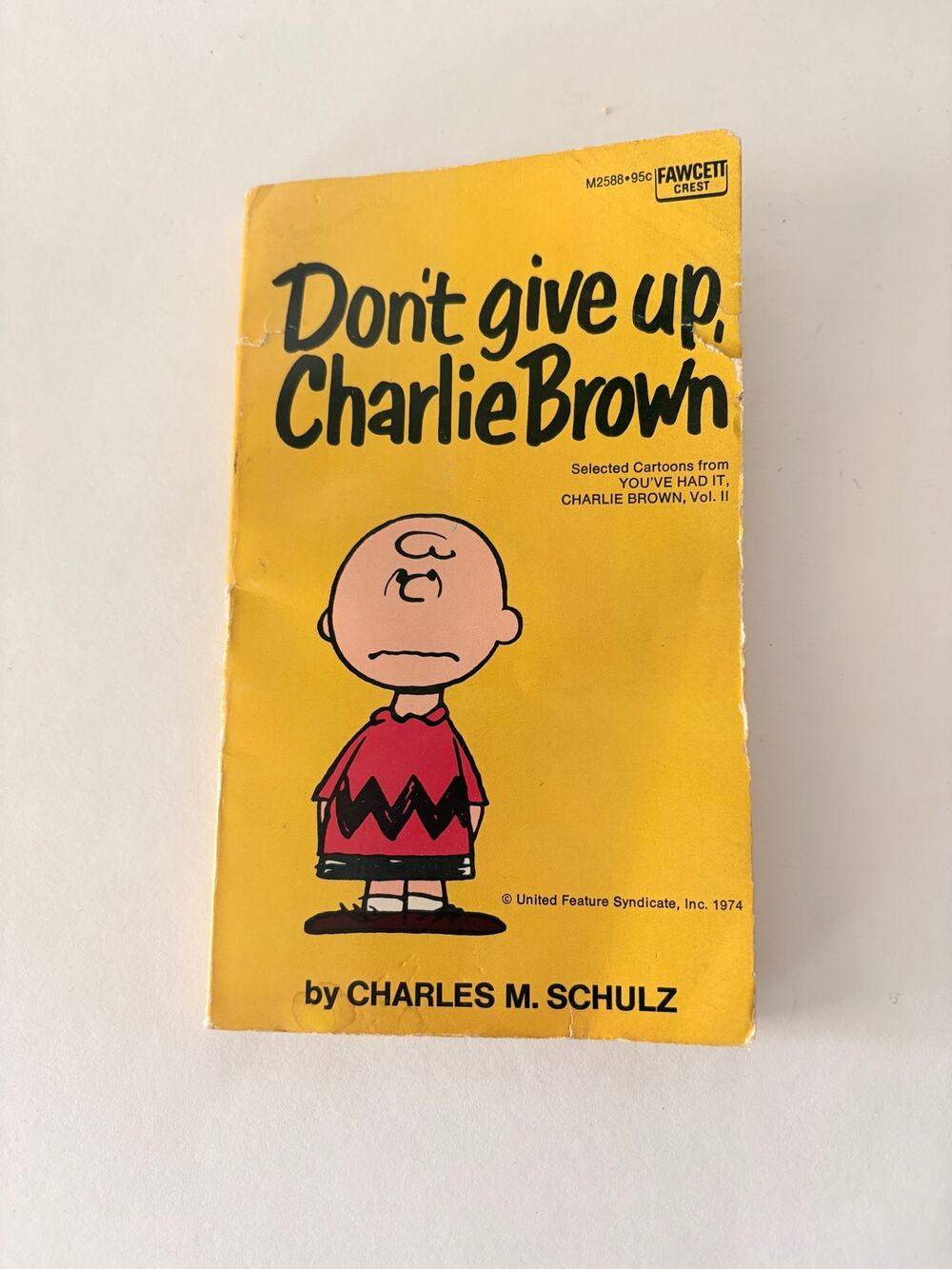 Vintage Don’t Give Up, Charlie Brown paperback by Charles M. Schulz 1974